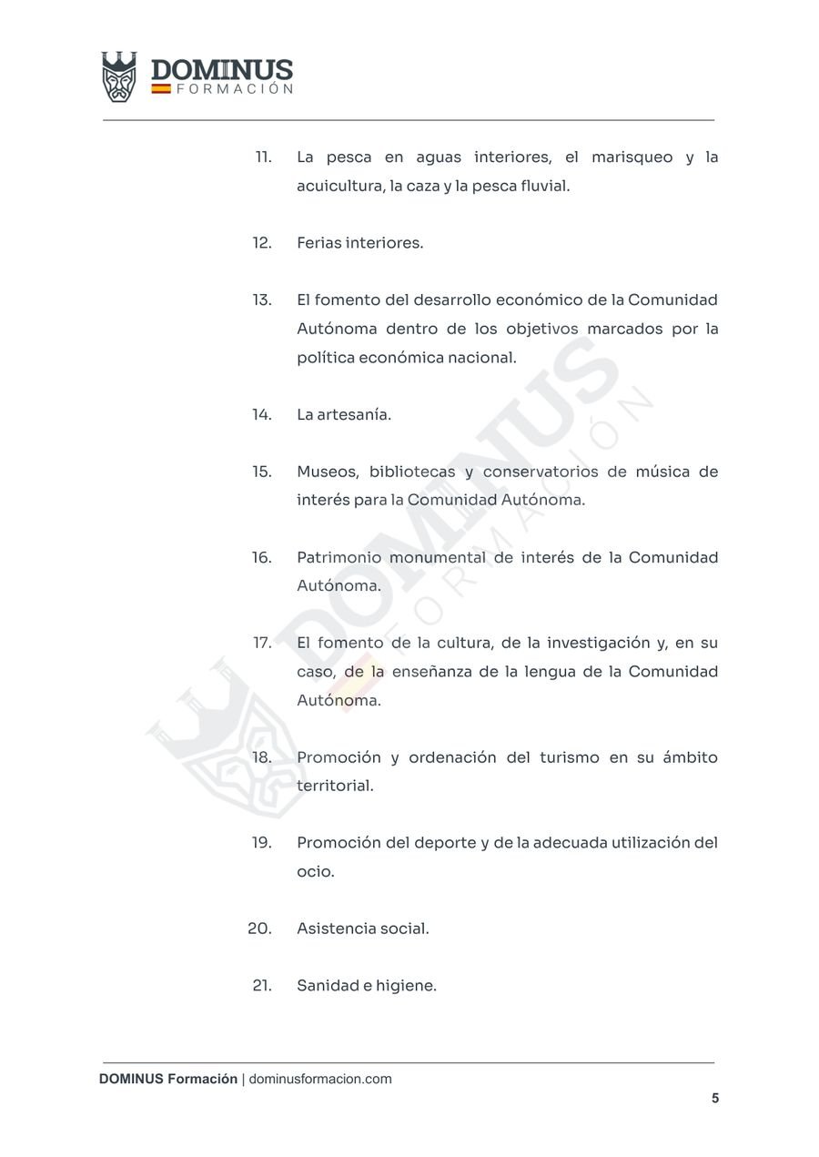 Página 5 de la muestra del temario